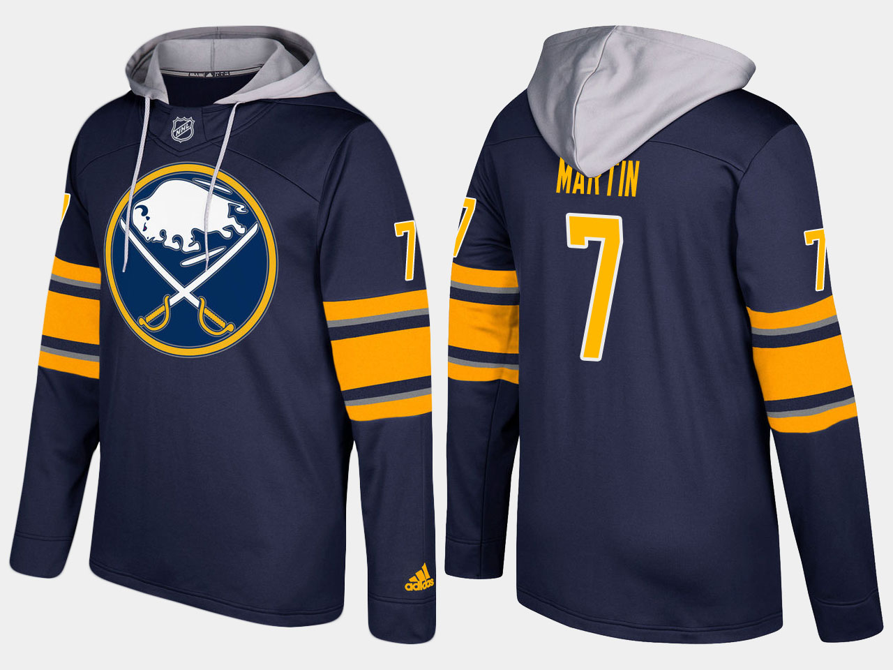 NHL Men Buffalo sabres retired #7 rick martin blue hoodie